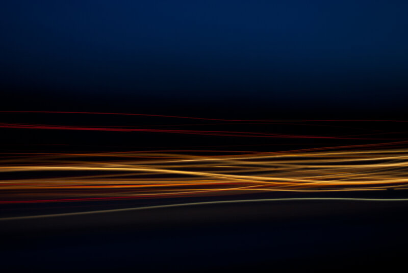 Light trails at night