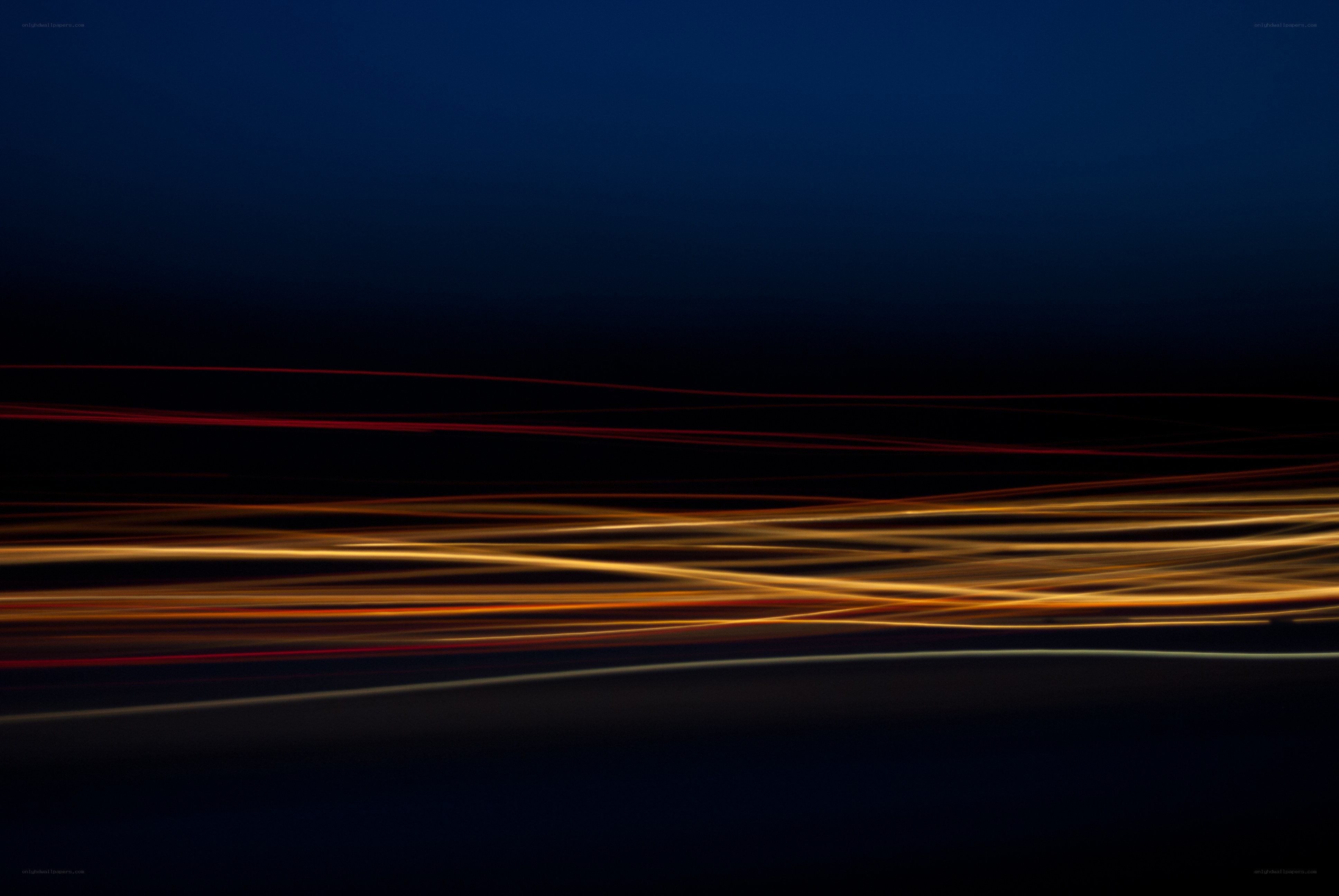 Light trails at night