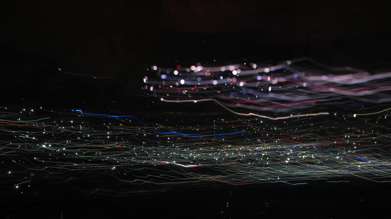 Light trails at night
