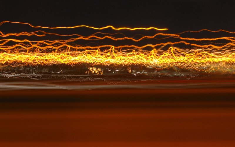 Light trails at night