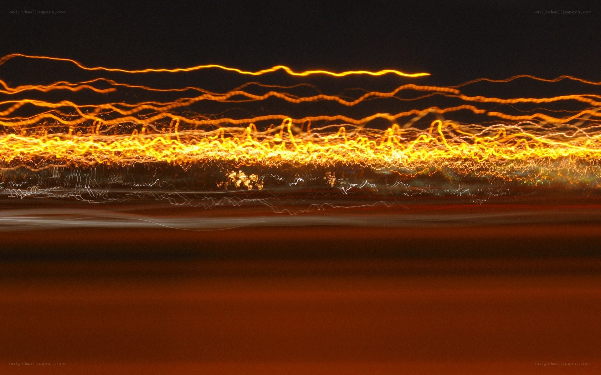 Light trails at night
