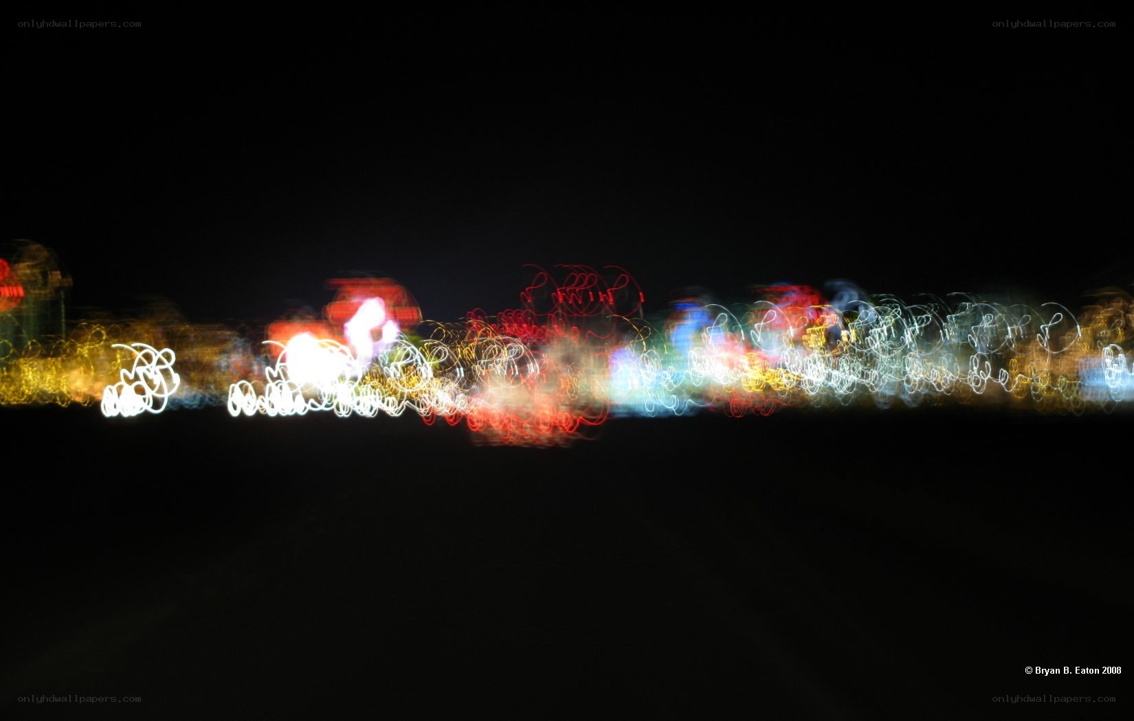 Light trails at night