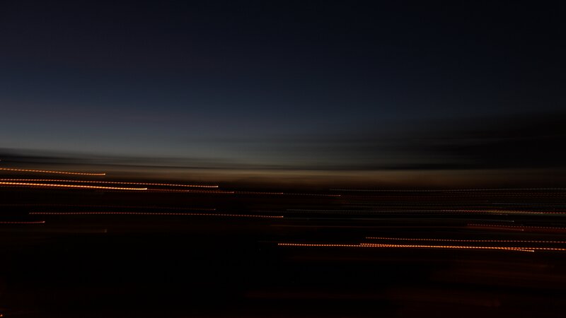 Light Trails at Night — Black, Calm