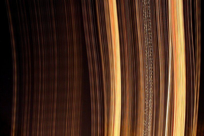 Light Trails at Night — Black, Dramatic