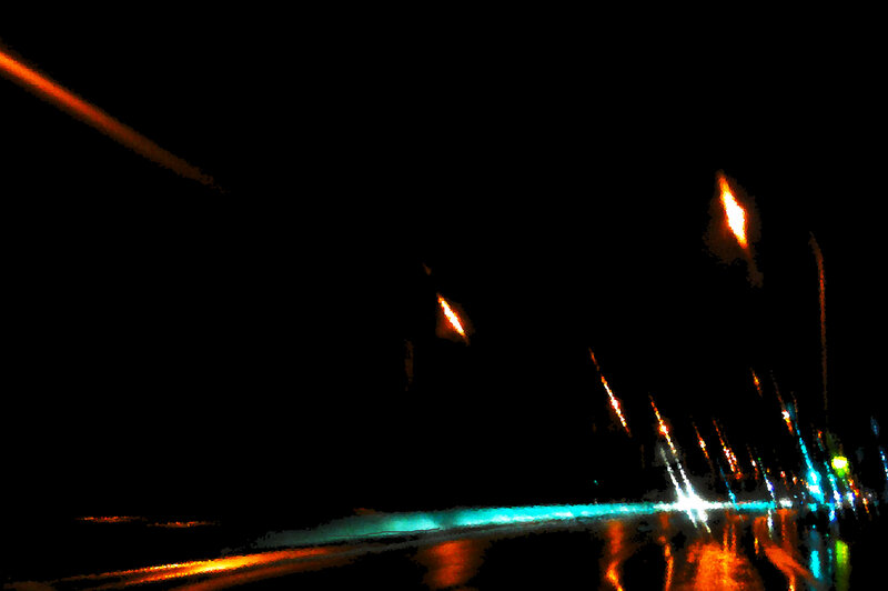 Light Trails at Night — Black