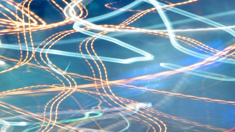 Light Trails at Night — Blue, Dynamic, Abstract