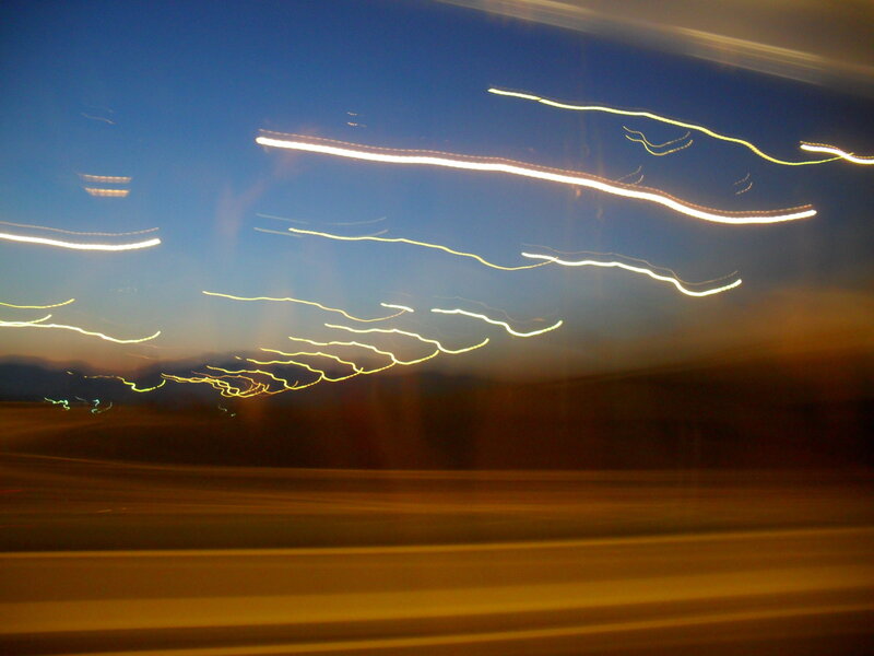 Light Trails at Night — Blue