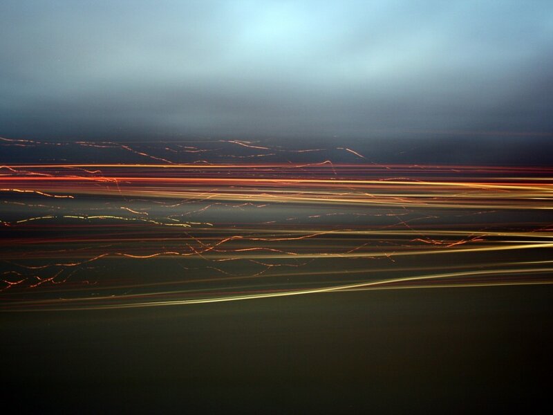 Light Trails at Night — Orange