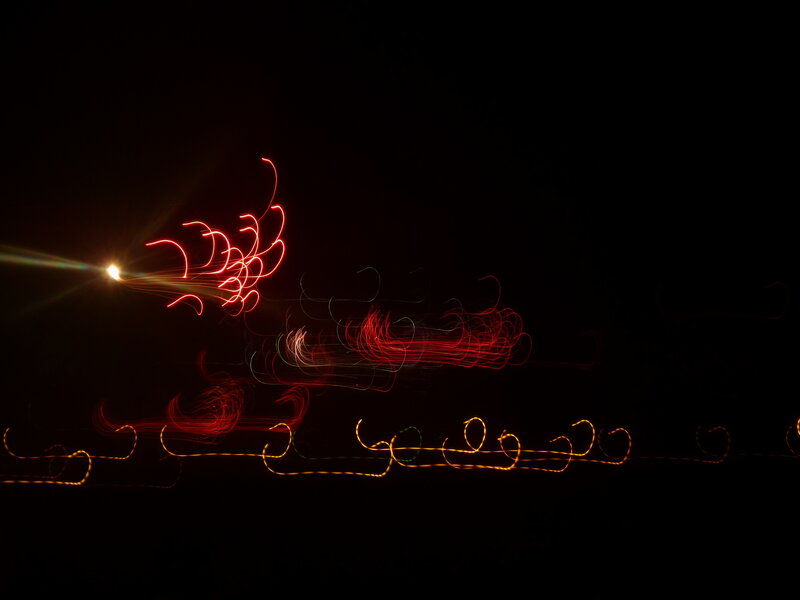 Light Trails at Night — Red