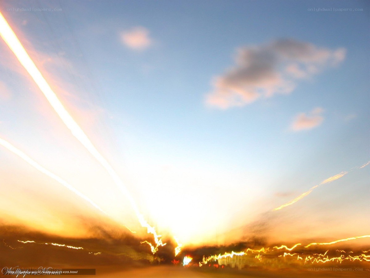 Light trails at sunset