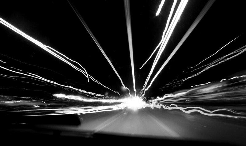 Light Trails from Car