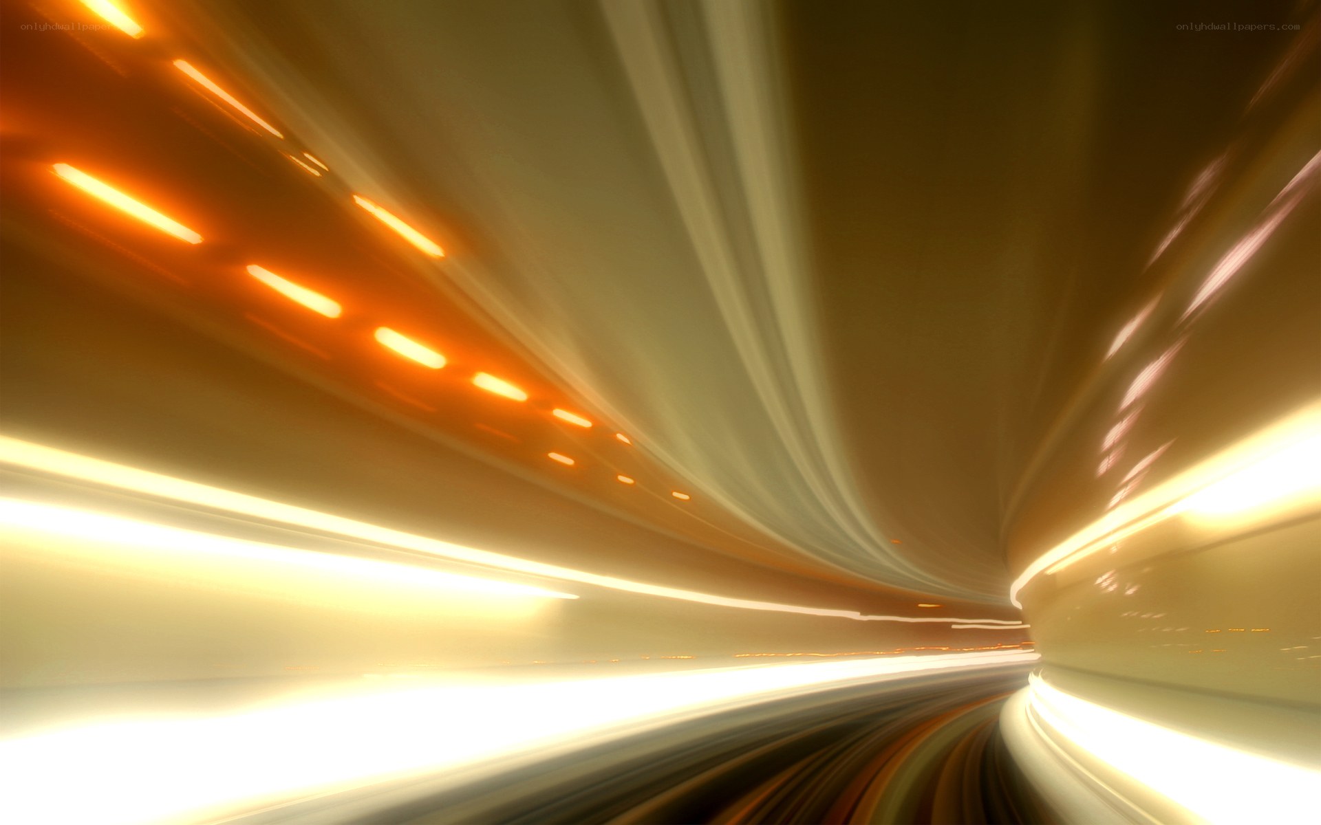 light trails in a tunnel
