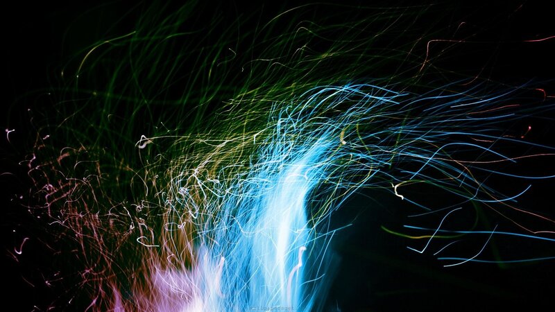 Light Trails in Dark — Blue