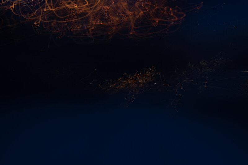 Light Trails in Dark Space — Blue, Dramatic, Night