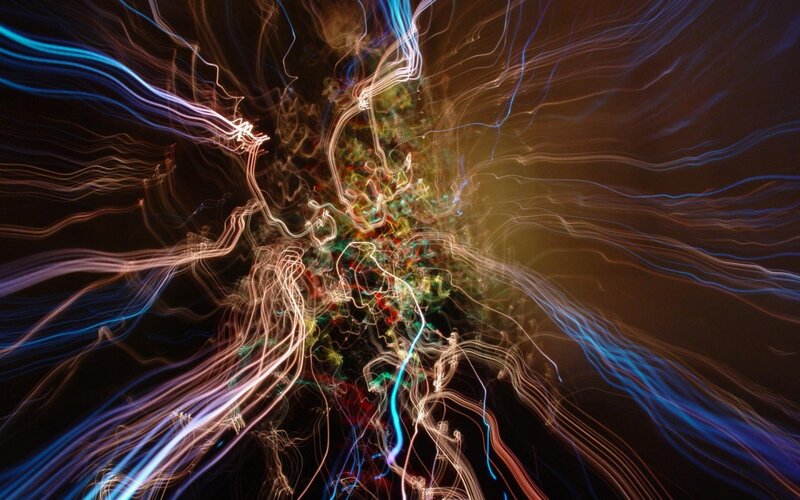 Light Trails in Dark Space — Blue