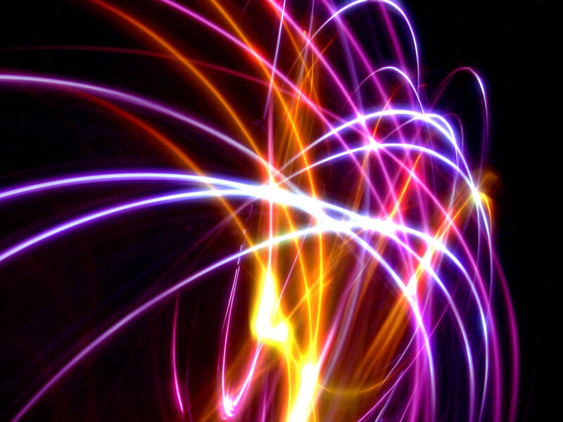 Light Trails in Dark Space — Purple