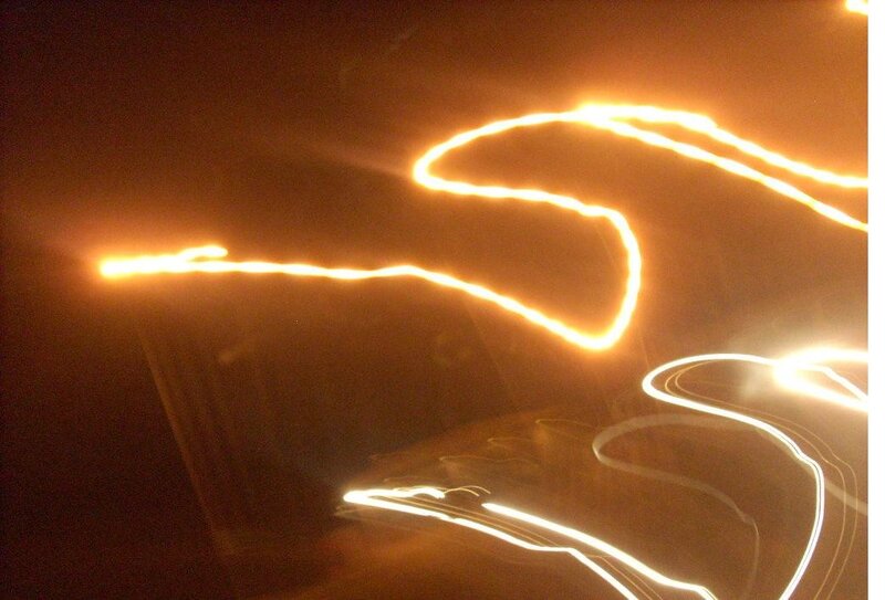 light trails in dark space