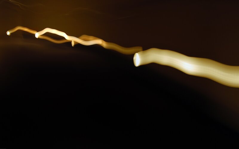 Light Trails in Dark Space — Yellow
