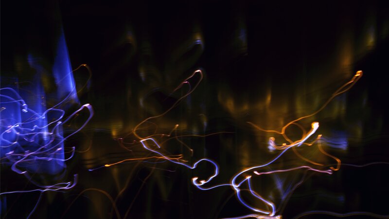 Light Trails in Darkness — Black, Dynamic, Night