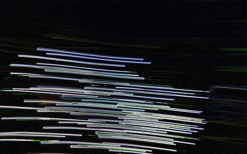Light trails in motion