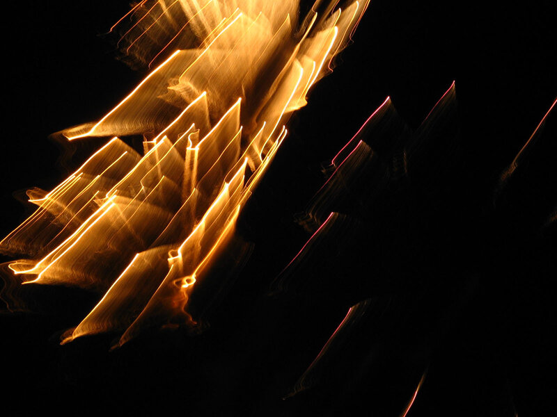 Light Trails in Motion — Black, Dynamic, Night, Abstract, Motion Blur