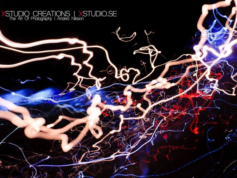 Light Trails in Motion — Black, Dynamic, Night