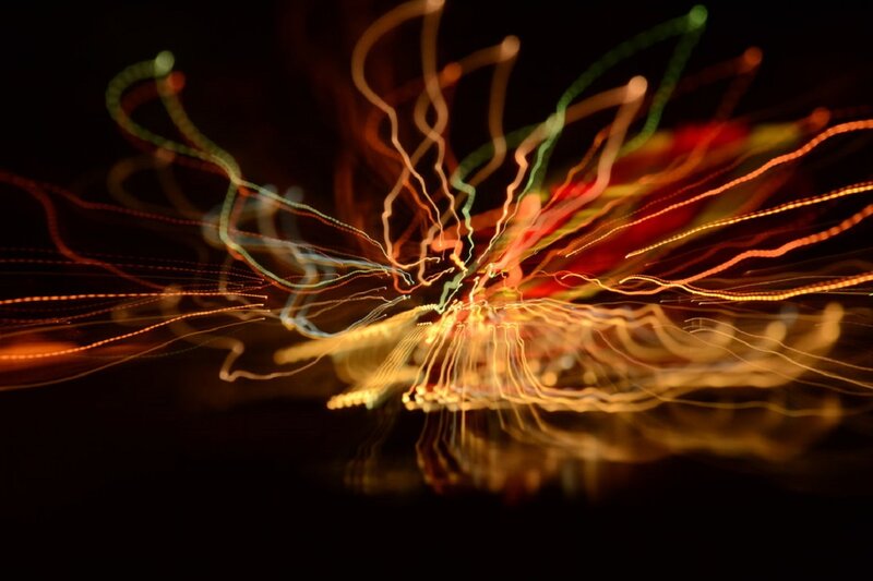 Light Trails in Motion — Black