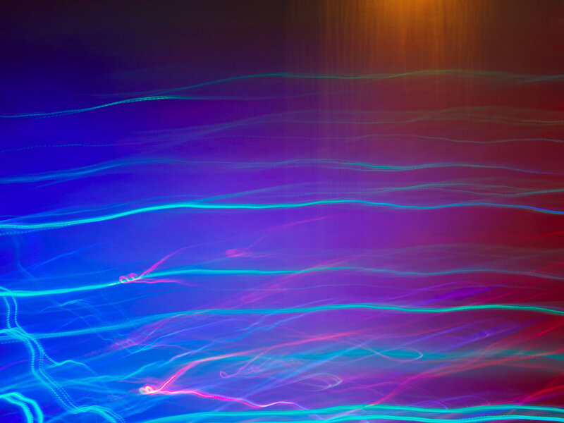 Light Trails in Motion — Blue