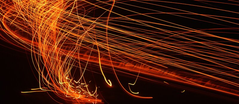 Light Trails in Motion — Orange