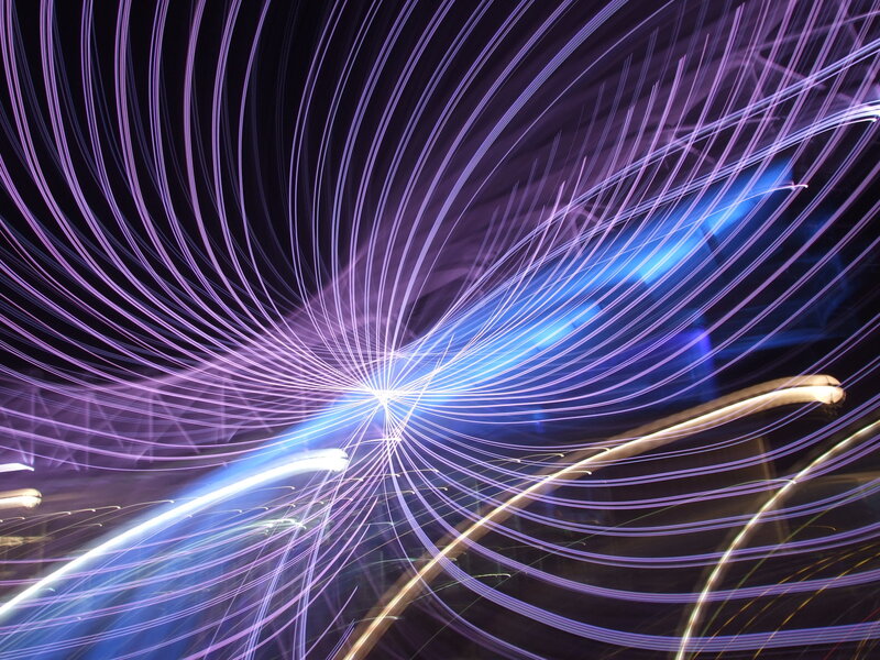 Light Trails in Motion — Purple