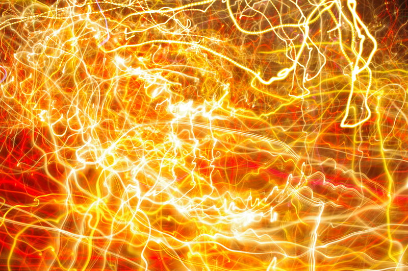 Light Trails in Motion — Yellow