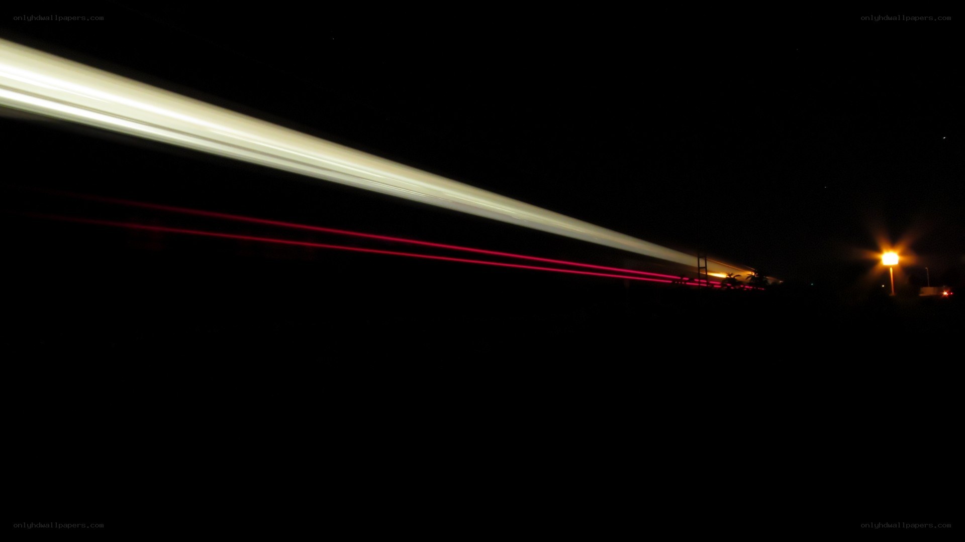 Light trails on a dark road