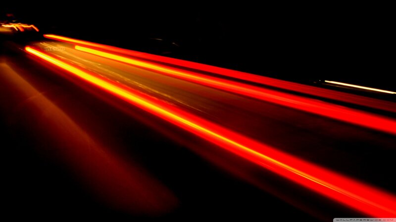 Light trails on a dark road