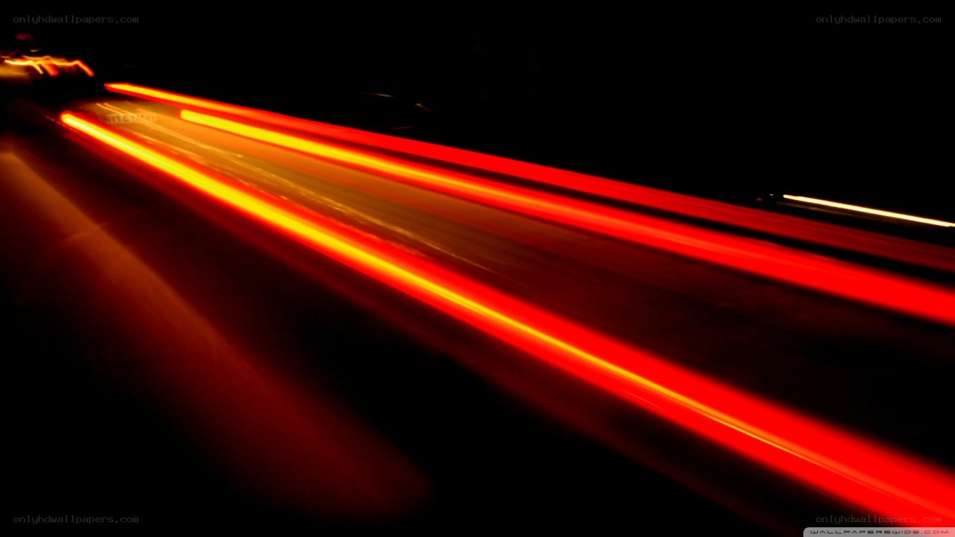 Light trails on a dark road