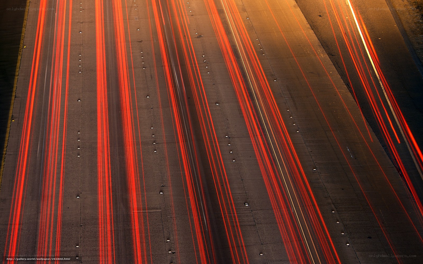 Light trails on a highway