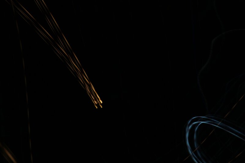 Light trails on black background