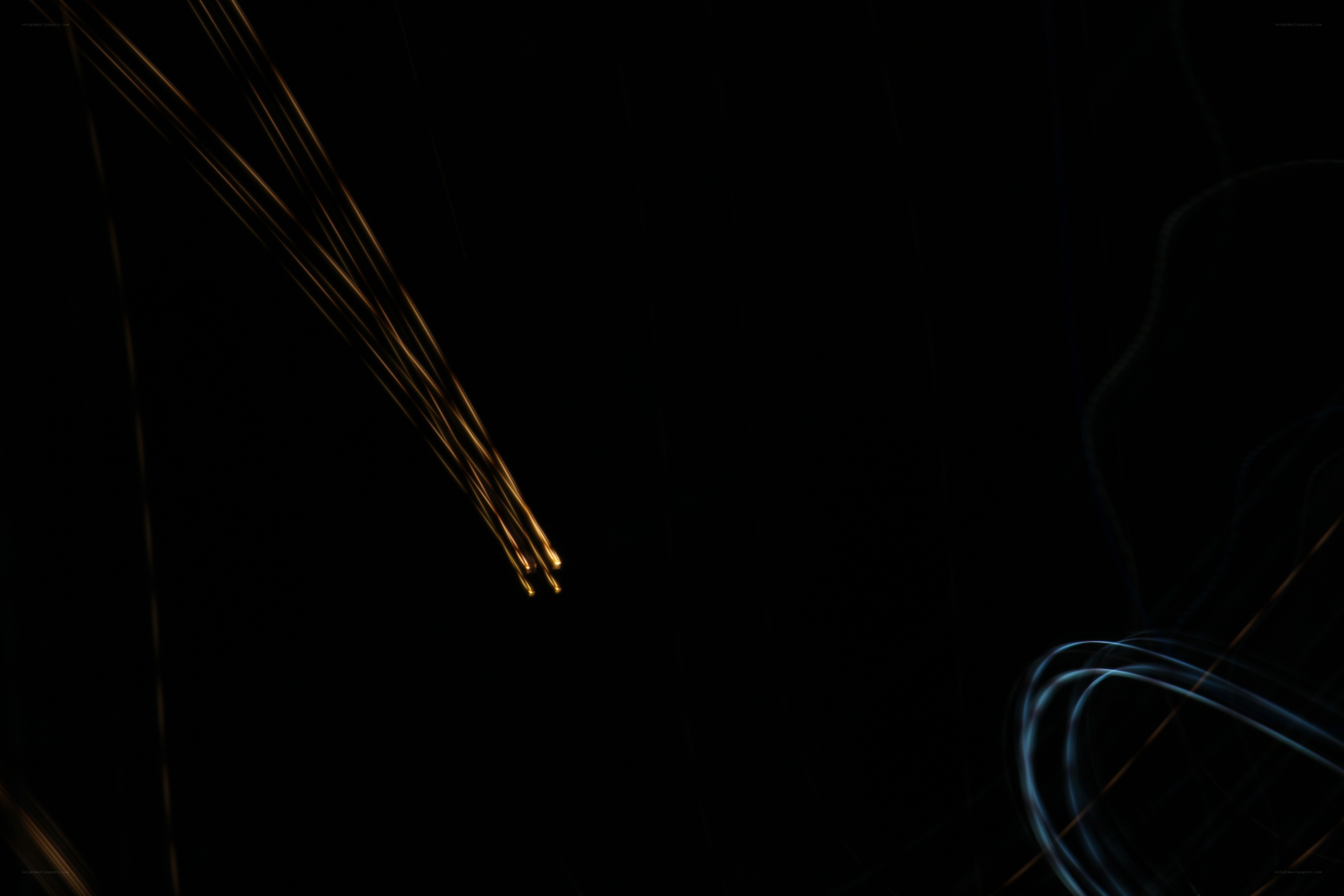 Light trails on black background