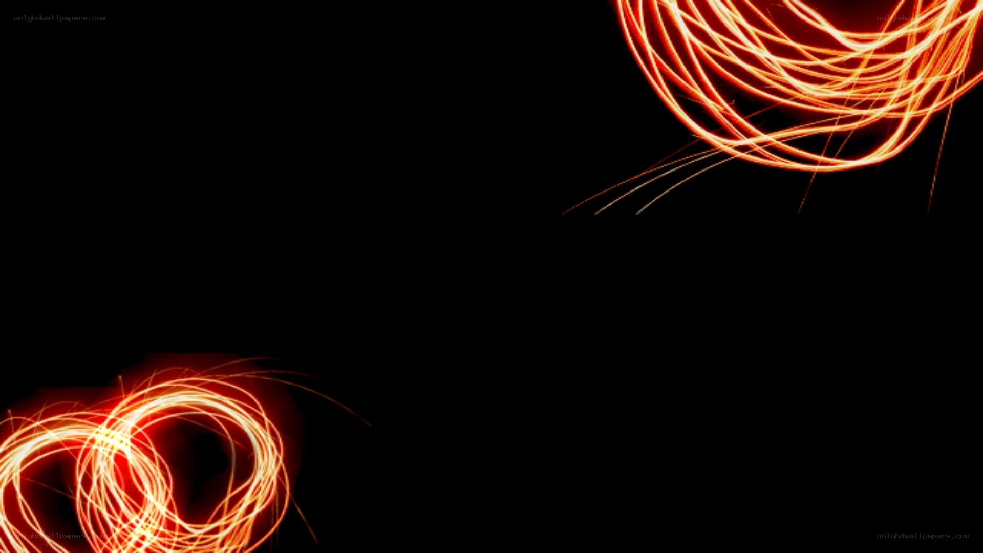 light trails on black background