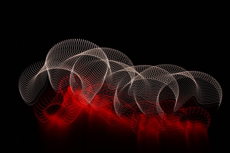 Light Trails on Black — Dynamic, Abstract