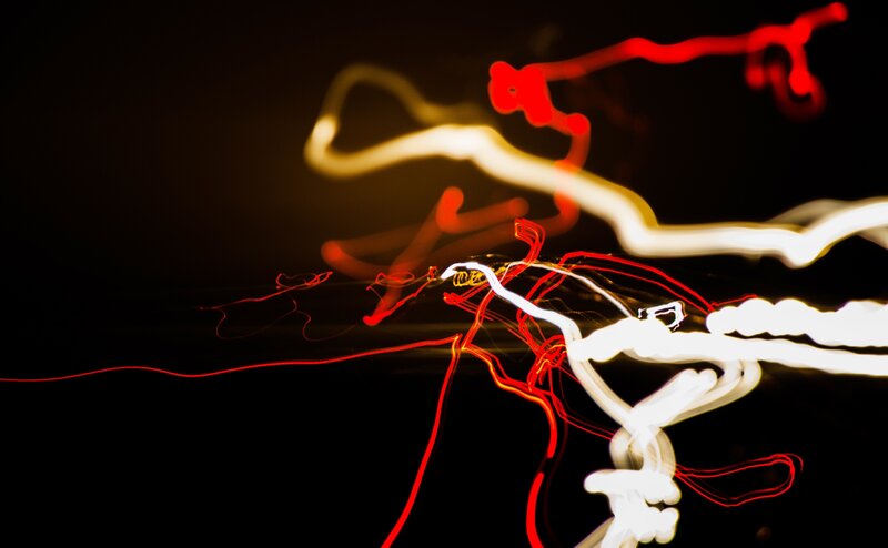 Light Trails on Black — Dynamic, Night