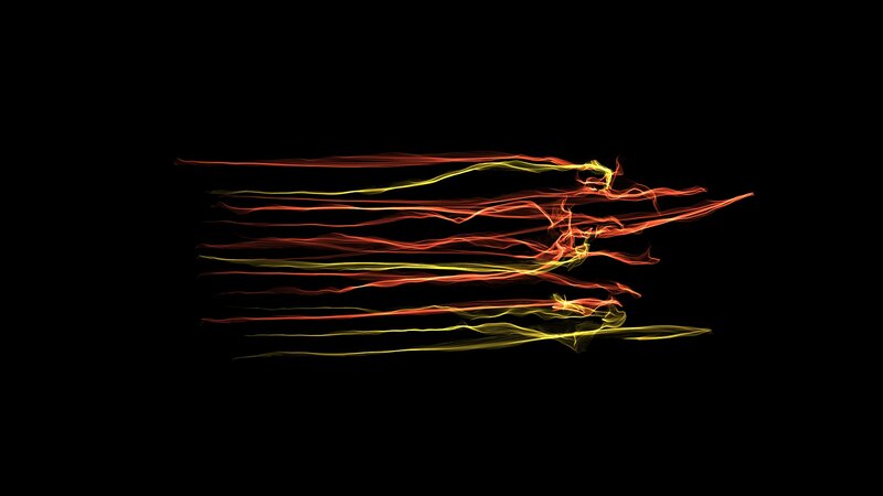 Light Trails on Black — Red, Dynamic, Abstract