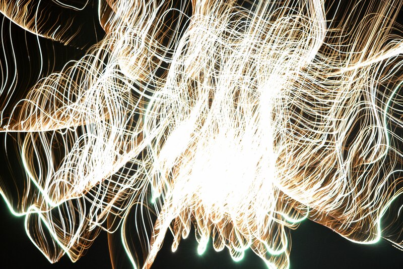 Light Trails on Black — White