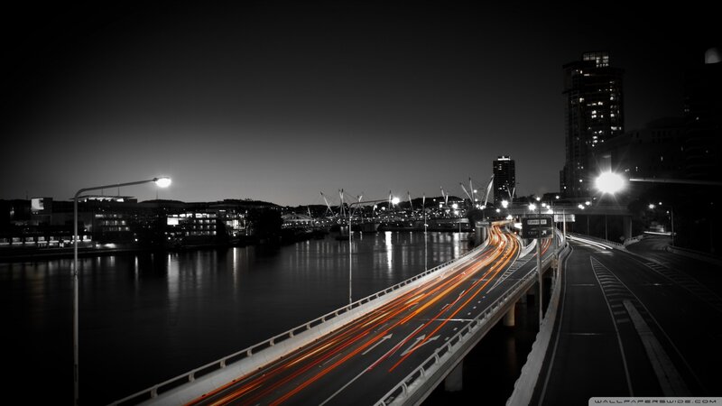 Light Trails on Bridge