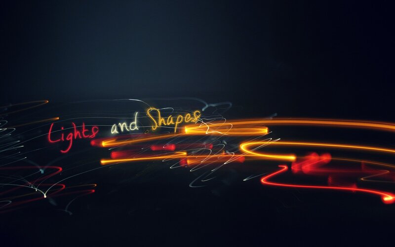 Light Trails on Dark Background — Black, Dynamic, Night