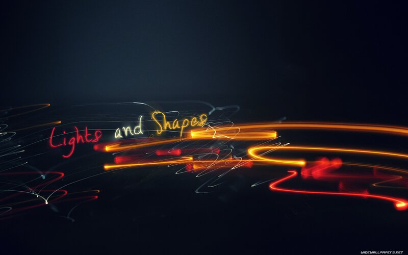 Light Trails on Dark Background — Black, Dynamic