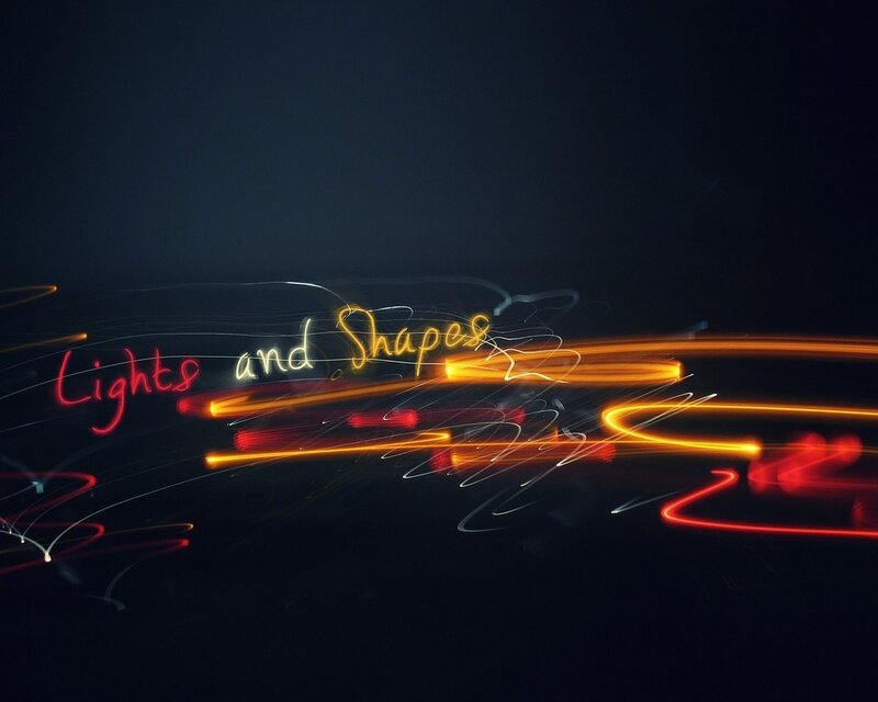 Light Trails on Dark Background — Black