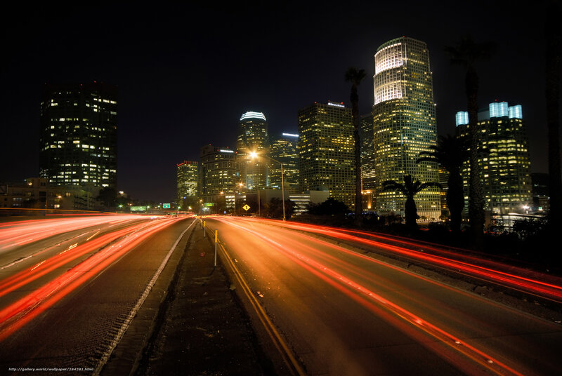 Light Trails on Highway — Black, Dramatic