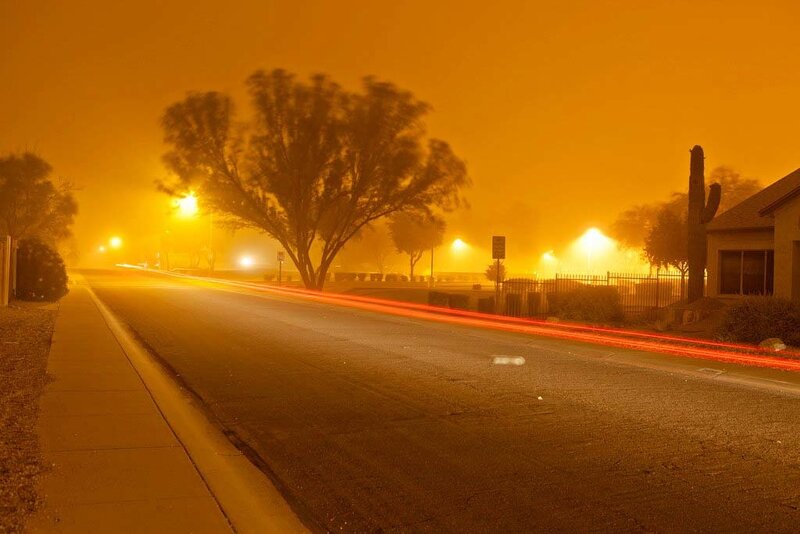 Light Trails on Street