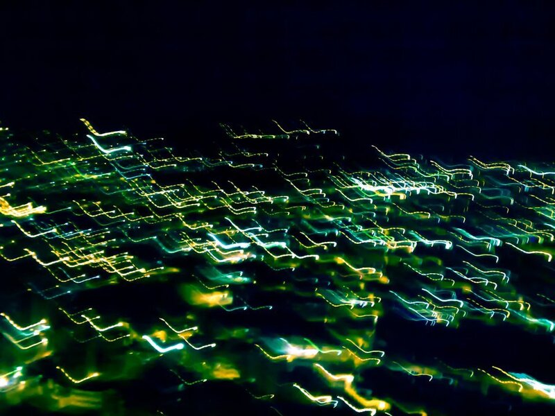 Light Trails on Water — Green