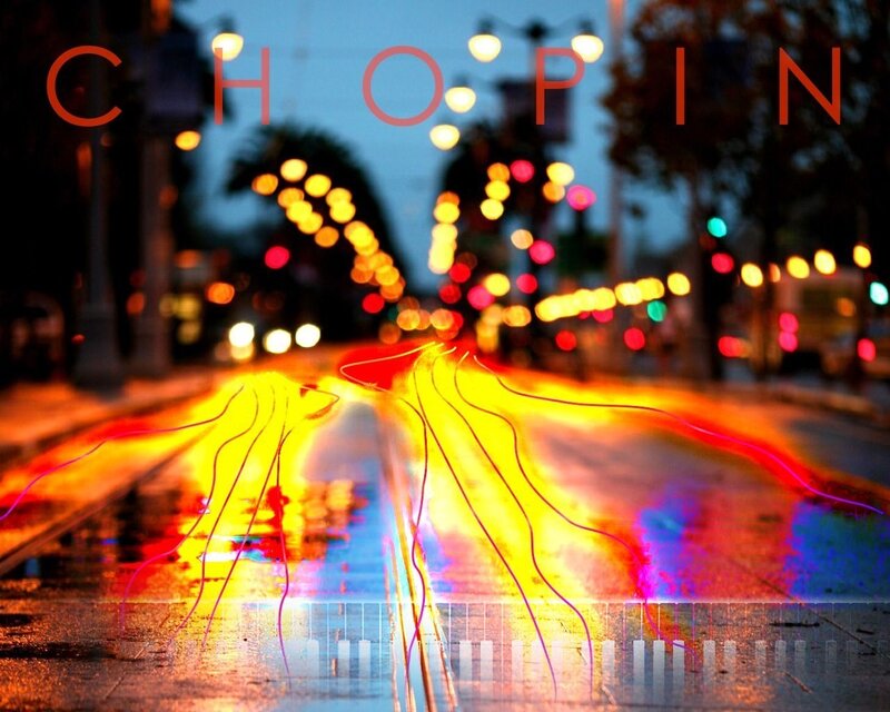 Light Trails on Wet Street — Yellow